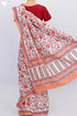 Kota Doria Saree In Floral Block Print